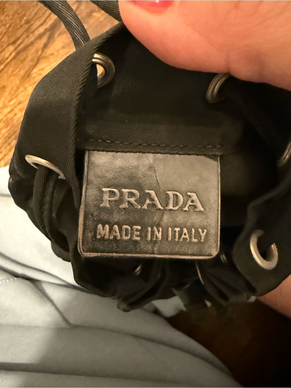 Women's Prada Black Tessuto Nylon Bucket Bag - Picture 5 of 5